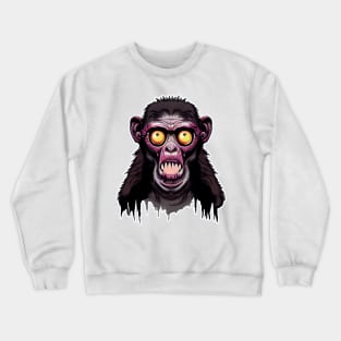 Zombified Halloween Monkey Crewneck Sweatshirt